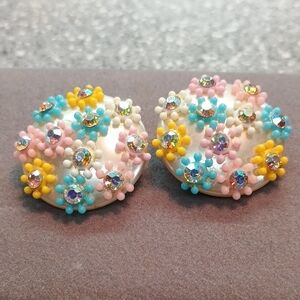Colorful Floral Beaded Earrings